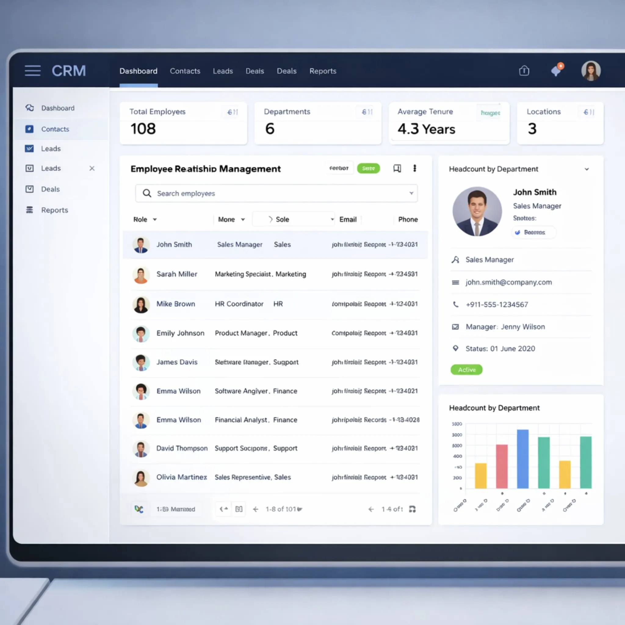 Employee Database Management System Interface HRMS Software | Human Resource Management System for Businesses