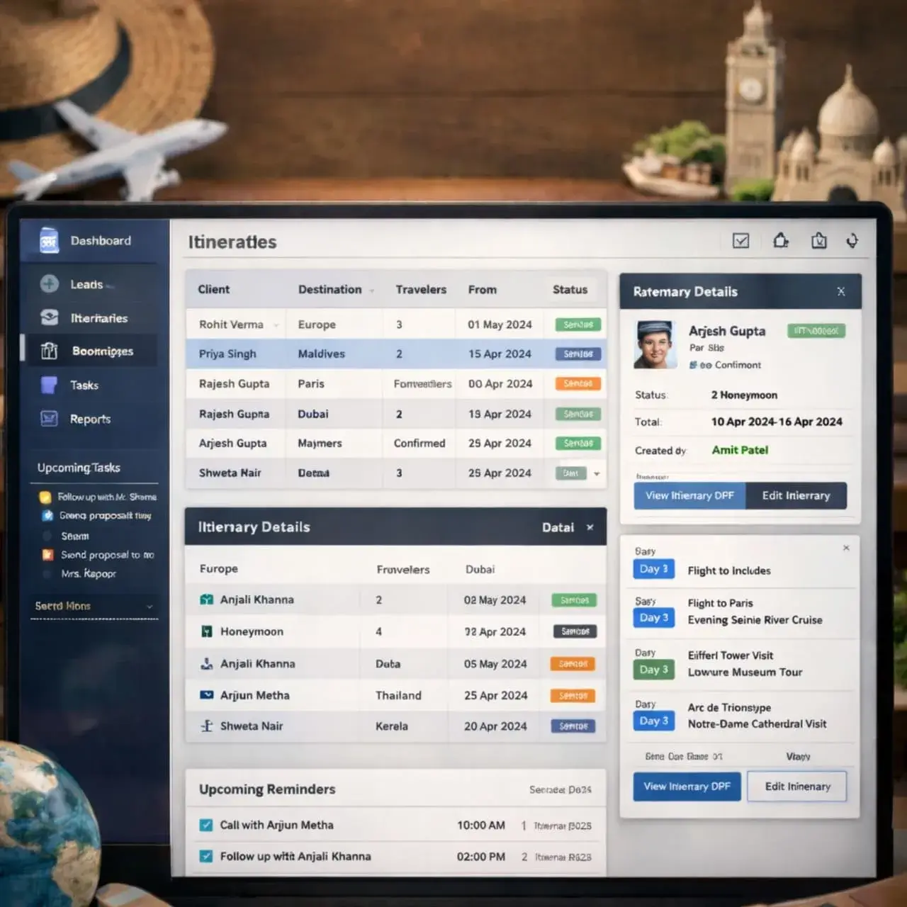 itinerary-management-travel-crm-keyhike